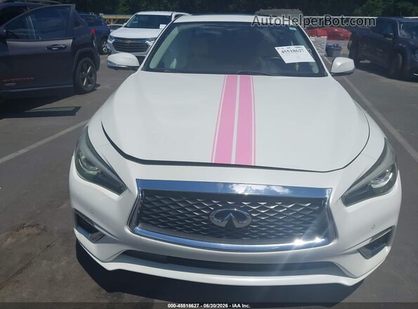 JN1EV7AP6JM350063 2018 INFINITI Q50 White Instrument cluster view