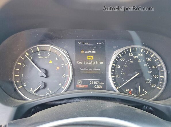JN1EV7AP6JM353836 2018 INFINITI Q50 Gray Instrument cluster view