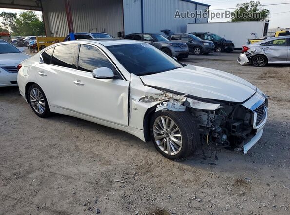 JN1EV7AP6KM516146 2019 INFINITI Q50 White Передня права чверть