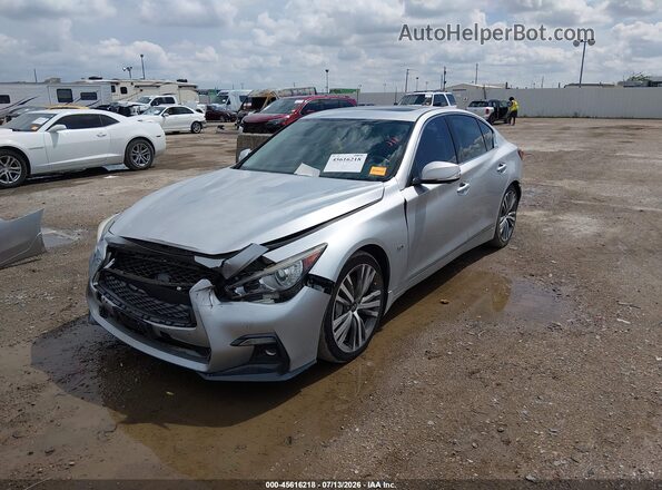 JN1EV7AP6KM519239 2019 INFINITI Q50 Серебряный Передняя левая четверть