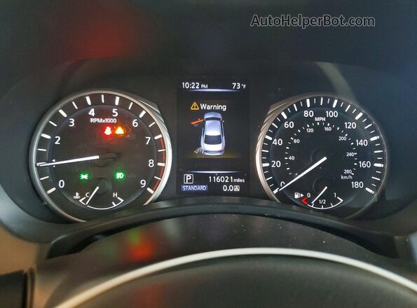 JN1EV7AP7JM350623 2018 INFINITI Q50 White Вид щитка приладів