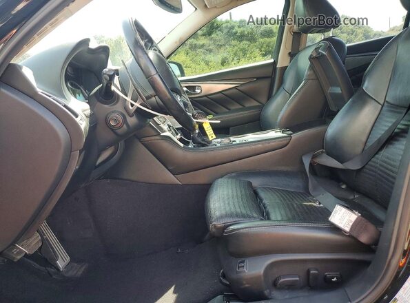 JN1EV7AP8HM737000 2017 INFINITI Q50 Black წინა სალონის ხედი