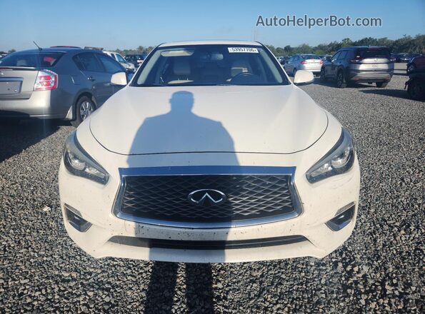 JN1EV7AP8KM515922 2019 INFINITI Q50 White Դիմացի տեսք