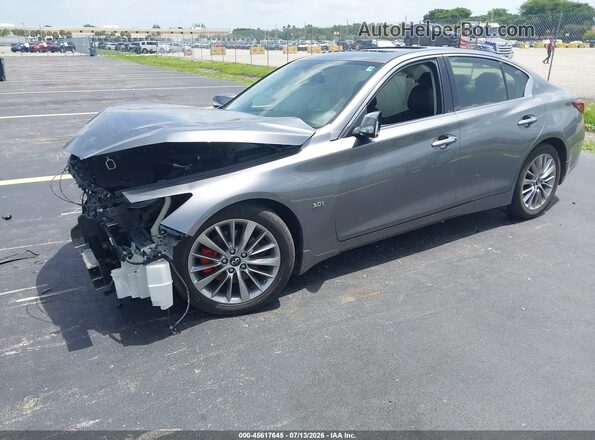 JN1EV7AP8KM516536 2019 INFINITI Q50 Gray წინა მარცხენა ხედი სამი მეოთხედიდან