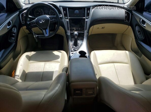 JN1EV7AP8KM540724 2019 INFINITI Q50 White Dashboard view