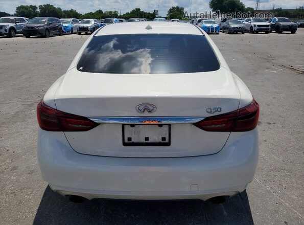 JN1EV7AP8KM540724 2019 INFINITI Q50 White Rear view