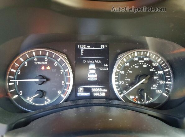 JN1EV7AP8KM540724 2019 INFINITI Q50 White Instrument cluster view