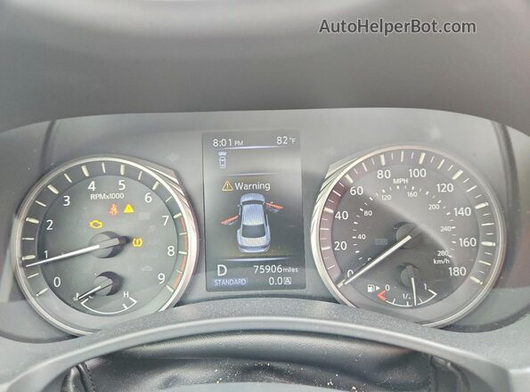 JN1EV7AP8LM205108 2020 INFINITI Q50 White Вид щитка приладів