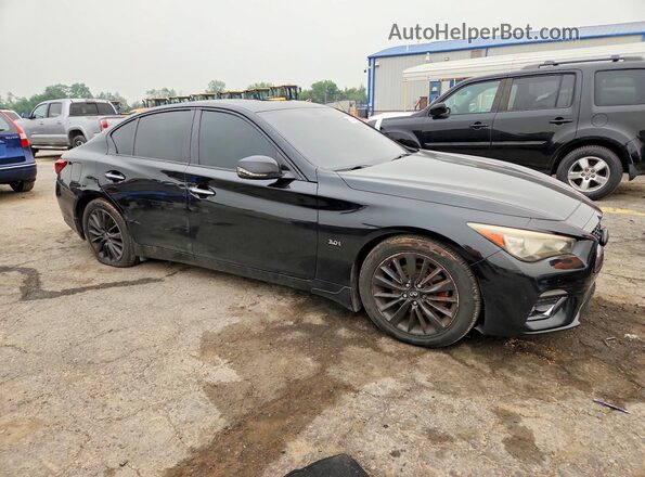 JN1EV7AP9JM356505 2018 INFINITI Q50 Черный Передняя правая четверть