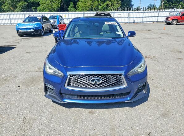 JN1EV7AP9JM358528 2018 INFINITI Q50 Blue Դիմացի տեսք