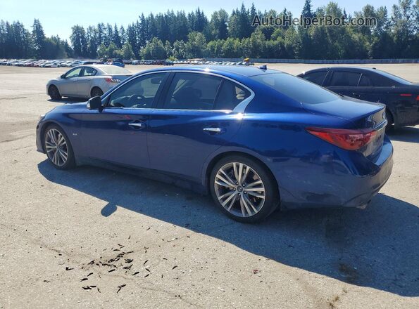 JN1EV7AP9JM358528 2018 INFINITI Q50 Blue Հետևի ձախ
