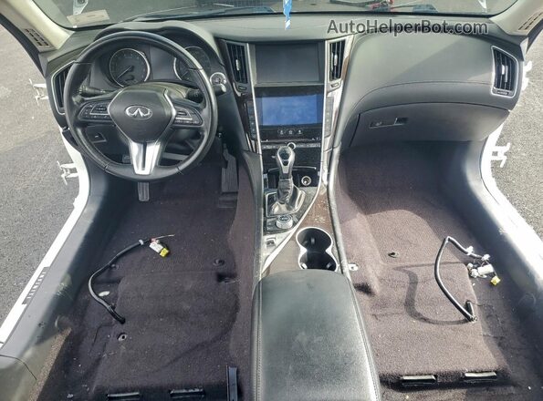 JN1EV7AP9KM519154 2019 INFINITI Q50 White Առջևի վահանակի տեսք