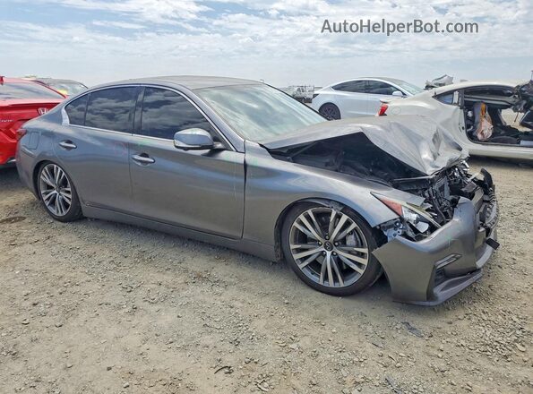 JN1EV7AP9LM203142 2020 INFINITI Q50 Серый Передняя правая четверть
