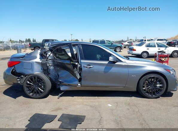 JN1EV7APXHM730906 2017 INFINITI Q50 Серый Вид задней части салона