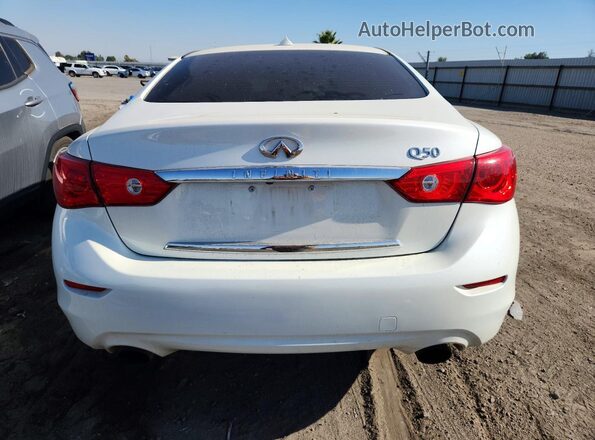 JN1EV7APXHM740044 2017 INFINITI Q50 White Rear view