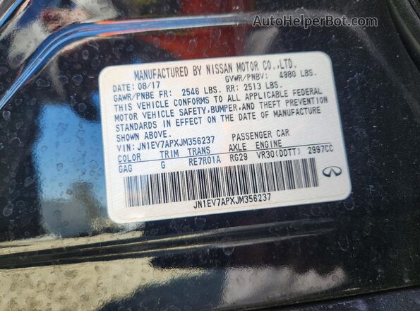 JN1EV7APXJM356237 2018 INFINITI Q50 Black Շարժիչի բաժամունքի տեսք