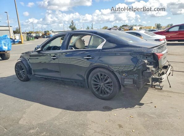 JN1EV7APXJM364497 2018 INFINITI Q50 Black უკანა მარცხენა