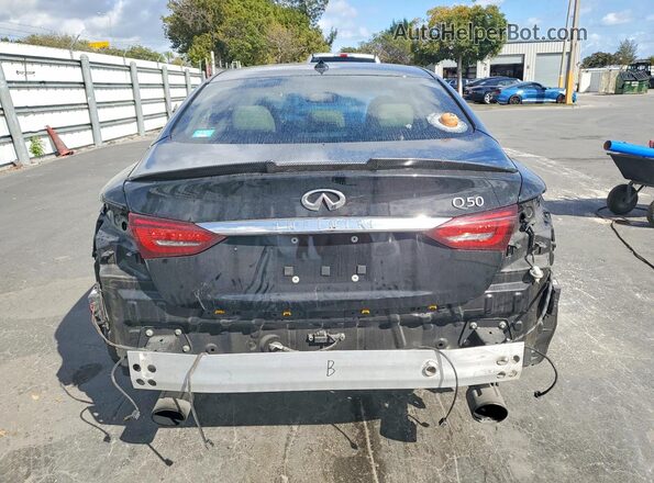 JN1EV7APXJM364497 2018 INFINITI Q50 Black უკანა ხედი