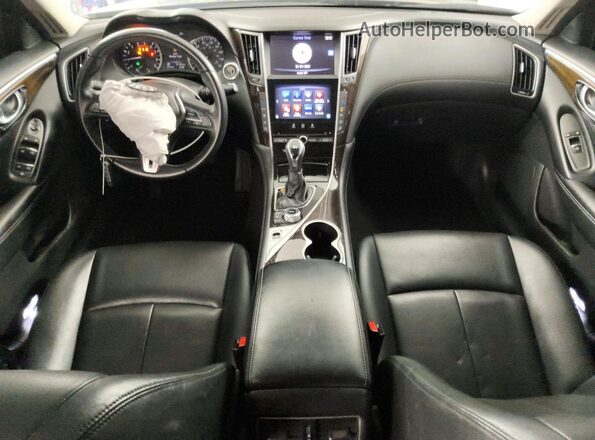 JN1EV7APXKM517235 2019 INFINITI Q50 Black Առջևի վահանակի տեսք