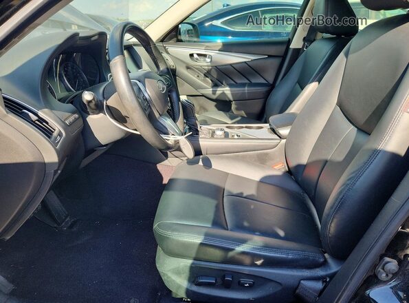 JN1EV7APXKM540563 2019 INFINITI Q50 Black Front interior view