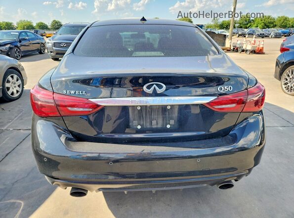 JN1EV7APXKM540563 2019 INFINITI Q50 Black Rear view