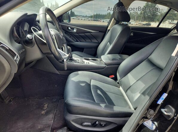 JN1EV7AR0JM434865 2018 INFINITI Q50 Black წინა სალონის ხედი
