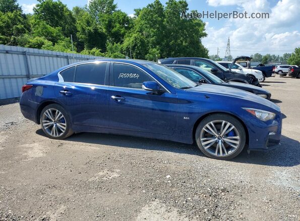 JN1EV7AR0JM611897 2018 INFINITI Q50 Blue Передня права чверть
