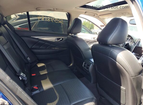 JN1EV7AR0JM611897 2018 INFINITI Q50 Blue Вид задніх сидінь