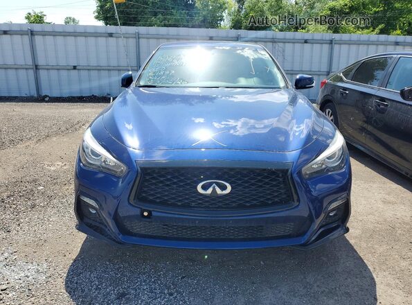 JN1EV7AR0JM611897 2018 INFINITI Q50 Blue Вид спереду