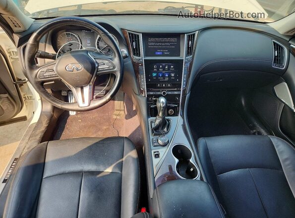 JN1EV7AR1JM442974 2018 INFINITI Q50 White Вид панелі приладів