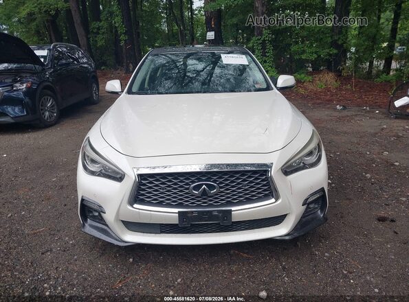 JN1EV7AR1JM611360 2018 INFINITI Q50 White ხელსაწყოთა პანელის ხედი