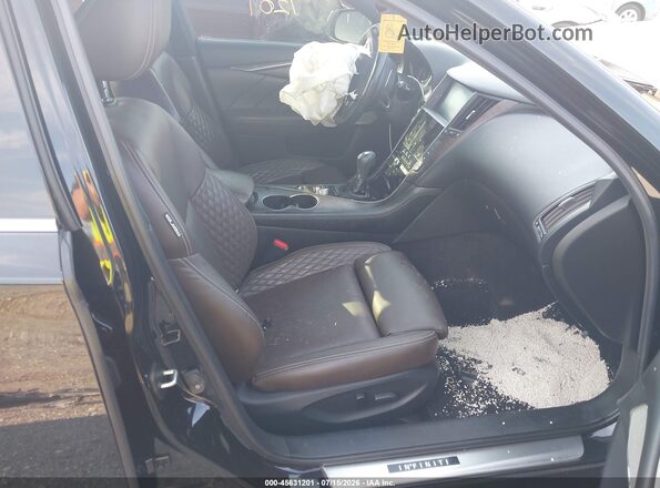 JN1EV7AR2HM831732 2017 INFINITI Q50 Black Вид салону спереду