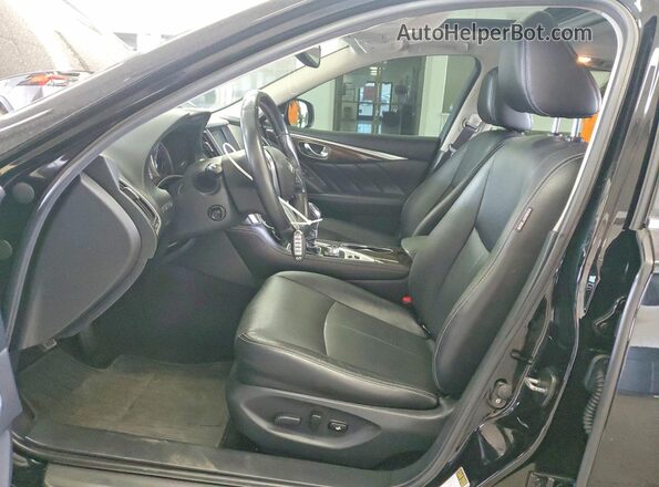 JN1EV7AR2JM433698 2018 INFINITI Q50 Black წინა სალონის ხედი