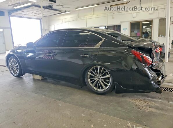 JN1EV7AR2JM433698 2018 INFINITI Q50 Black უკანა მარცხენა