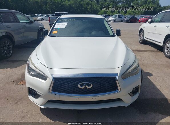 JN1EV7AR2JM437623 2018 INFINITI Q50 White Instrument cluster view