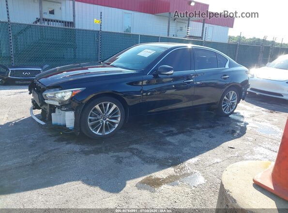 JN1EV7AR2JM445477 2018 INFINITI Q50 Black წინა მარცხენა ხედი სამი მეოთხედიდან