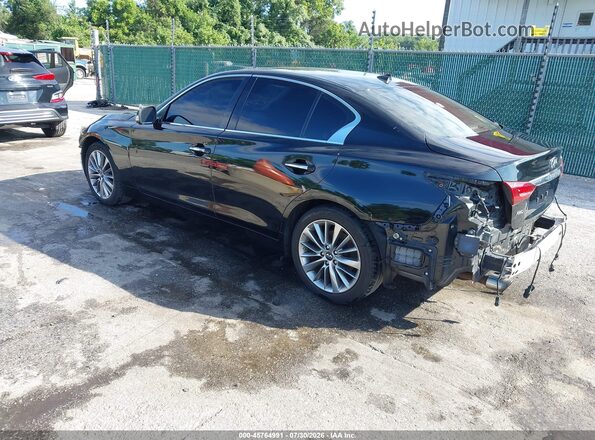 JN1EV7AR2JM445477 2018 INFINITI Q50 Black უკანა მარცხენა