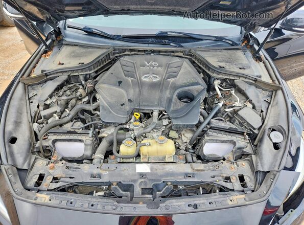 JN1EV7AR2KM554491 2019 INFINITI Q50 Black Vista interior trasera