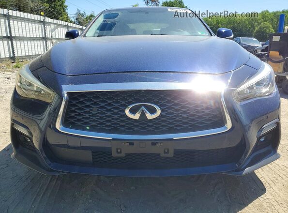JN1EV7AR2KM592349 2019 INFINITI Q50 Blue წინა ხედი