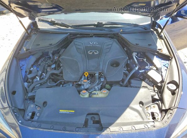 JN1EV7AR2KM592349 2019 INFINITI Q50 Blue უკანა სალონის ხედი