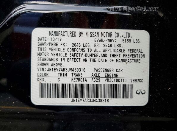 JN1EV7AR3JM439316 2018 INFINITI Q50 Black Widok komory silnika