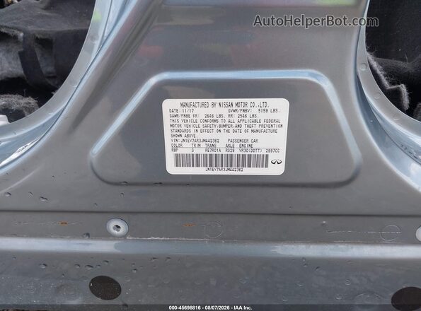 JN1EV7AR3JM442362 2018 INFINITI Q50 Light Blue Շարժիչի բաժամունքի տեսք