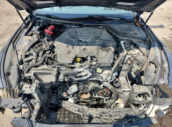 JN1EV7AR3KM591128 2019 INFINITI Q50 Серый Вид задней части салона
