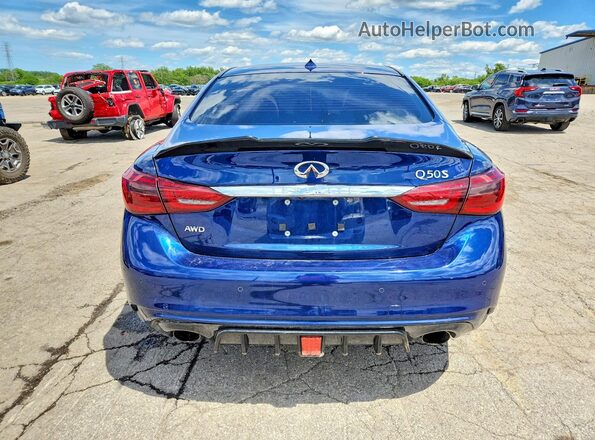 JN1EV7AR3LM251429 2020 INFINITI Q50 Blue Rear view