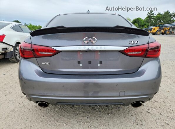 JN1EV7AR3LM256145 2020 INFINITI Q50 Gray Rear view