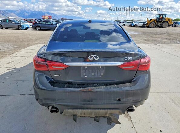 JN1EV7AR4JM442144 2018 INFINITI Q50 Black Հետևի տեսք