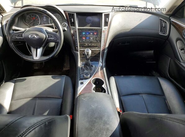 JN1EV7AR4JM442144 2018 INFINITI Q50 Black Առջևի վահանակի տեսք