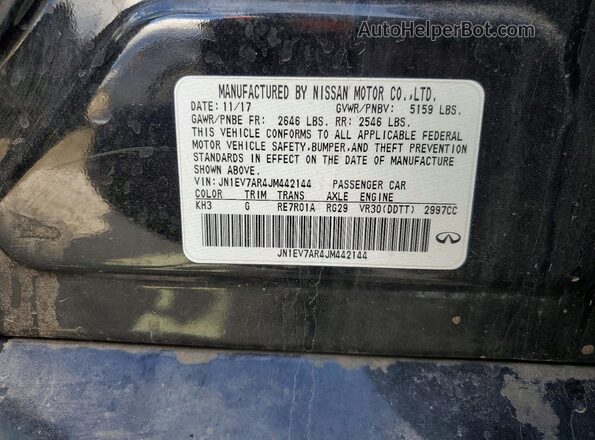 JN1EV7AR4JM442144 2018 INFINITI Q50 Black Շարժիչի բաժամունքի տեսք
