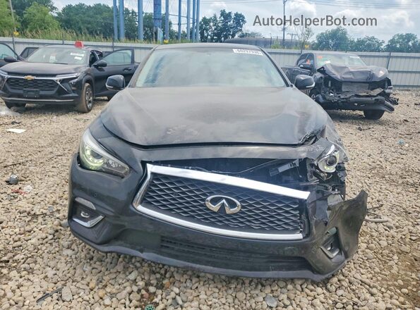 JN1EV7AR4JM443438 2018 INFINITI Q50 Black Դիմացի տեսք
