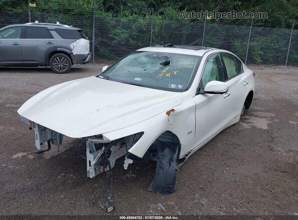 JN1EV7AR4JM445481 2018 INFINITI Q50 White Передня ліва чверть